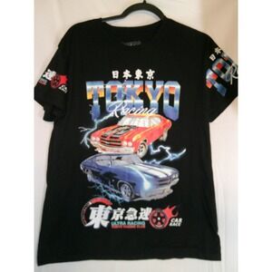Rare Fresh Laundry Tokyo‎ Racing Graphic Print T-Shirt Racing Club Car Mens Med